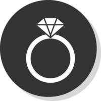 Diamantring-Vektor-Icon-Design vektor