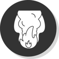 Brandverschmutzung Vektor-Icon-Design vektor