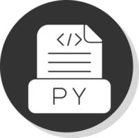 Python-Datei-Vektor-Icon-Design vektor