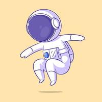 Astronaut tun ein springen oben vektor