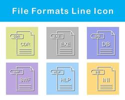 fil format vektor ikon uppsättning