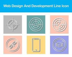 webb design och utveckling vektor ikon uppsättning