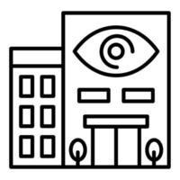 Optometrie Klinik Symbol Stil vektor
