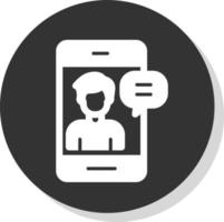 Smartphone-Meeting-Vektor-Icon-Design vektor