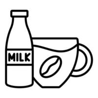 Kaffee Milch Symbol Stil vektor