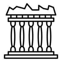 akropol ikon stil vektor