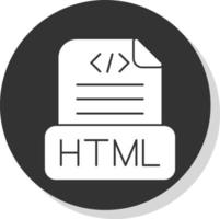 HTML-Datei-Vektor-Icon-Design vektor