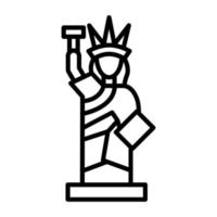 staty av frihet ikon stil vektor
