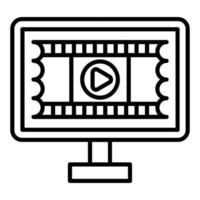 online Kino Buchung Symbol Stil vektor