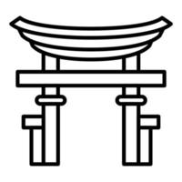 Torii-Tor-Symbolstil vektor