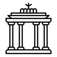 Brandenburg Tor Symbol Stil vektor