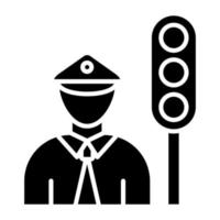 Zivilist der Verkehr Offiziere Symbol Stil vektor