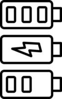 viele Batterien Symbol Stil vektor