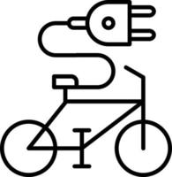 elektrisch Fahrrad Symbol Stil vektor