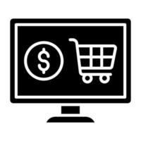 E-Commerce-Symbolstil vektor