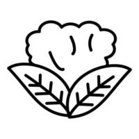 blomkål ikon stil vektor