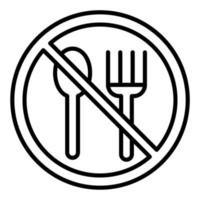 hunger strejk ikon stil vektor