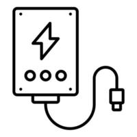 Powerbank Symbol Stil vektor