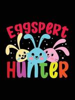 Ostern Tag Typografie Ei Beschriftung T-Shirt Design Urlaub Gruß süß Hase Vektor Kunst