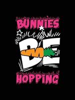 Ostern Tag Typografie Ei Beschriftung T-Shirt Design Urlaub Gruß süß Hase Vektor Kunst