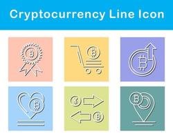 bitcoin och kryptovaluta vektor ikon uppsättning
