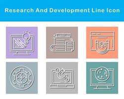 forskning och utveckling vektor ikon uppsättning
