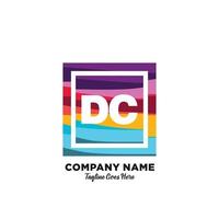 dc Initiale Logo mit bunt Vorlage Vektor. vektor