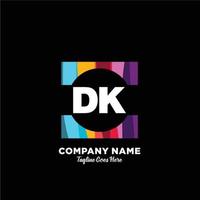 dk Initiale Logo mit bunt Vorlage Vektor. vektor