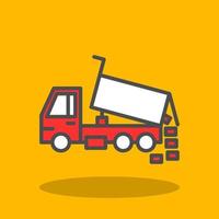 Kipper-LKW-Vektor-Icon-Design vektor