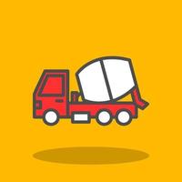 Mischer-LKW-Vektor-Icon-Design vektor