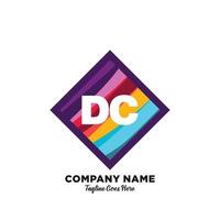 dc Initiale Logo mit bunt Vorlage Vektor. vektor