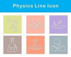 fysik vektor ikon uppsättning