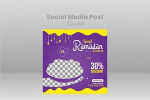 Ramadan Der Umsatz Sozial Medien Post Vorlage vektor