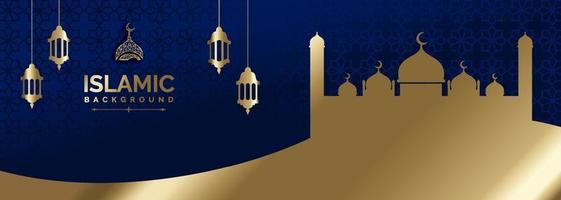 baner design av islamic eid mubarak vektor