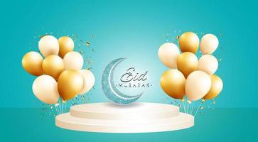 eid Mubarak Hintergrund Design Vektor Illustration