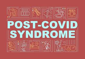 Post-Covid-Syndrom Wort Konzepte Banner vektor