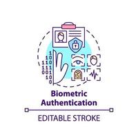 Symbol für das biometrische Authentifizierungskonzept vektor