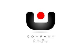 rot schwarz Punkt w Alphabet Brief Logo Symbol Design mit Gradient. kreativ Vorlage zum Geschäft und Unternehmen vektor