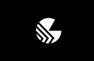 g alfabet brev logotyp ikon design med geometrisk rader. kreativ mall för företag och företag vektor