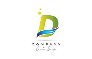 Grün d Alphabet Brief Logo Symbol mit rauschen. kreativ Vorlage zum Unternehmen und Geschäft vektor