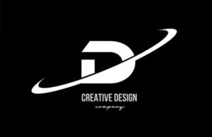 schwarz Weiß d Alphabet Brief Logo mit groß rauschen. korporativ kreativ Vorlage Design zum Unternehmen und Geschäft vektor