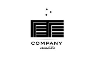 ee schwarz und Weiß Kombination Alphabet Fett gedruckt Brief Logo mit Punkte. trat bei kreativ Vorlage Design zum Unternehmen und Geschäft vektor