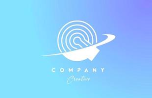 Pastell- Farbe q Blau Alphabet Brief Logo Symbol Design mit rauschen. kreativ Vorlage zum Unternehmen und Geschäft vektor