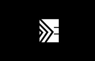 e alfabet brev logotyp ikon design med geometrisk rader. kreativ mall för företag och företag vektor