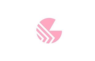 Rosa Brief G Alphabet Logo Symbol mit Linie Design. kreativ geometrisch Vorlage zum Unternehmen und Geschäft vektor