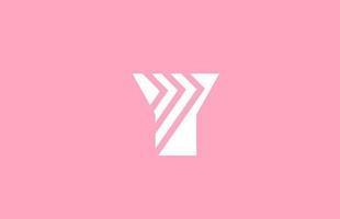 Rosa geometrisch y Alphabet Brief Logo Symbol mit Linie Design. kreativ Vorlage zum Geschäft und Unternehmen vektor