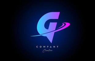 g rosa blå alfabet brev logotyp ikon design med susa. kreativ mall för företag och företag vektor