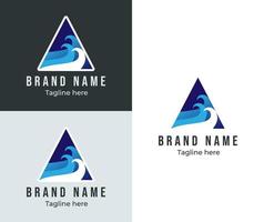 Welle Konzept. alphabeth von ein Logotyp. modern Logo zum Unternehmen, Marke, Merchandise, Industrie. Vektor eps 10.