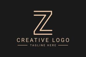 modern kreativ Brief z Vektor Logo Design. minimalistisch eben Linie Logo Design. Monogramm Logo Design. Initialen basierend Vorlage und Briefe im Vektor.