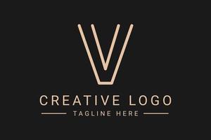 modern kreativ Brief v Vektor Logo Design. minimalistisch eben Linie Logo Design. Monogramm Logo Design. Initialen basierend Vorlage und Briefe im Vektor.
